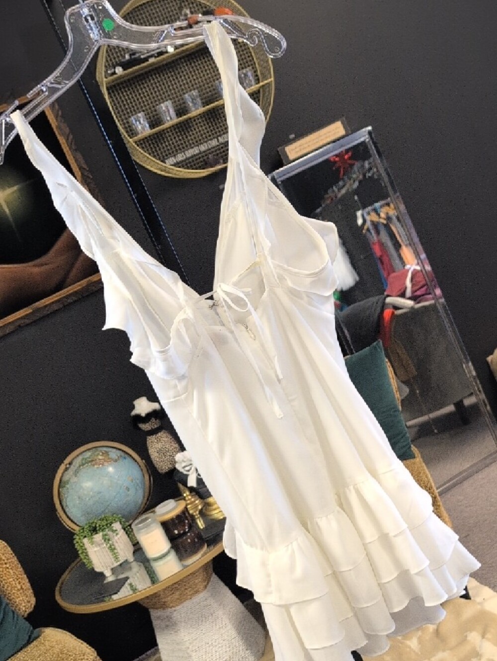 Signature8 White Ruffle Mini Dress - Picture 7 of 12